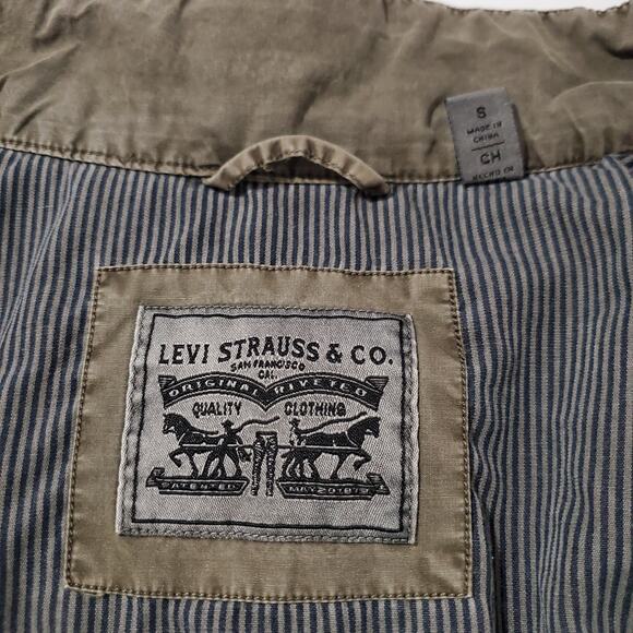 Levis Lightweight Legacy Cotton Fishtail Anorak Jacket Womens Size S Utility - Picture 13 of 16